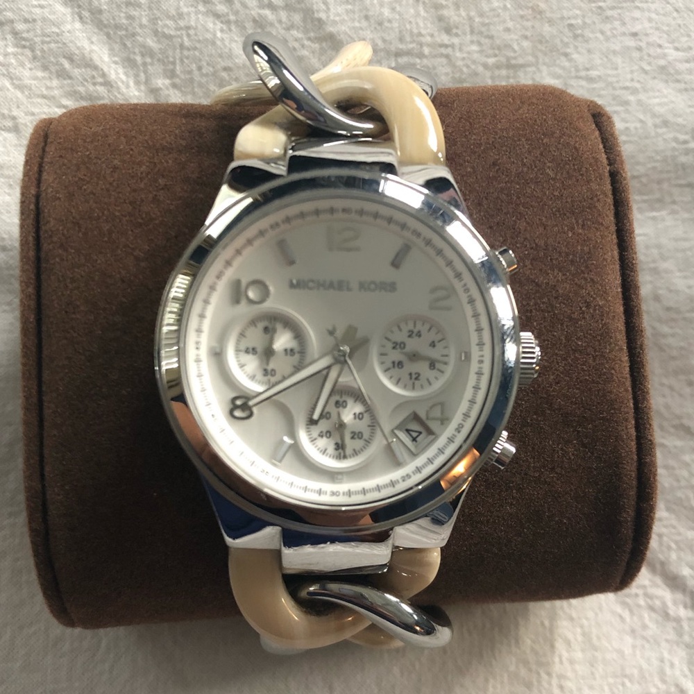 Michael Kors women’s silver link watch